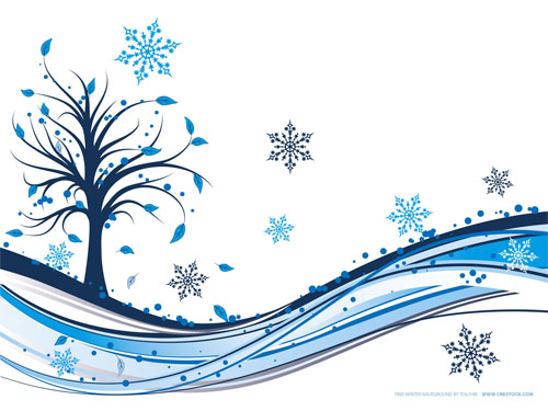 Wallpaper-blue-swirls-tree-snowflake in Beautiful Christmas Pictures and Creative Christmas Designs