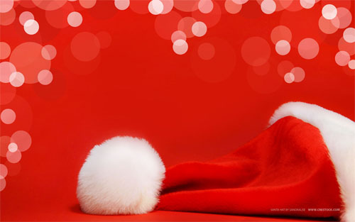 Wallpaper-red-santa-hat in Beautiful Christmas Pictures and Creative Christmas Designs