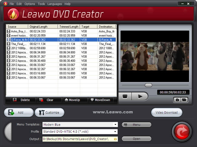 DVD menu template,
