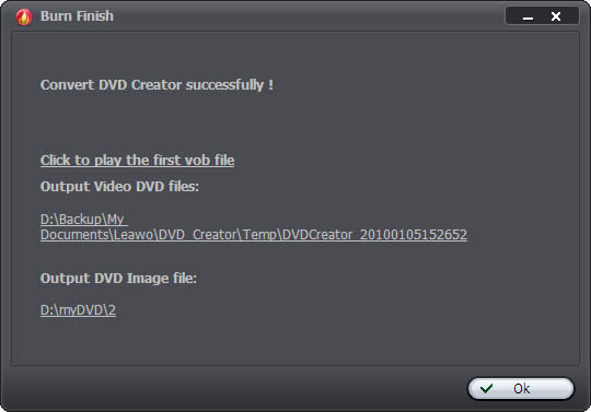 Finish DVD Creation