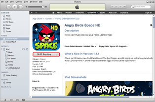 App from iPad mini to iPad 4: Click Buy button