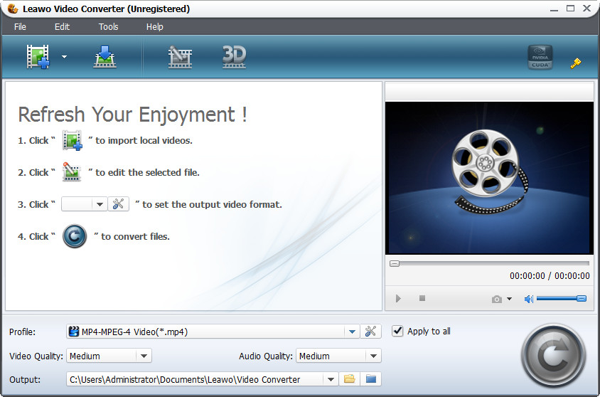 Converts all video to MP4 file like AVI to MP4, MPEG to MP4, MOV to MP4, etc.