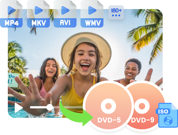 Burn Videos in 180+ Formats to DVD