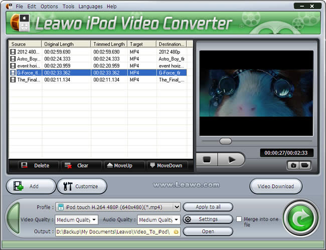 Leawo iPod Video Converter