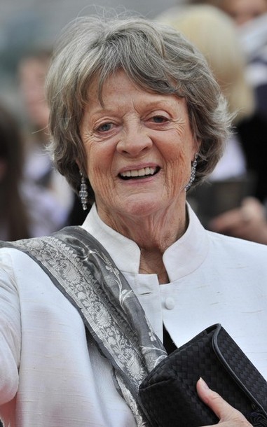 Actress Maggie Smith arrives for the world premiere of "Harry Potter and the Deathly Hallows - Part 2" in Trafalgar Square, in central London