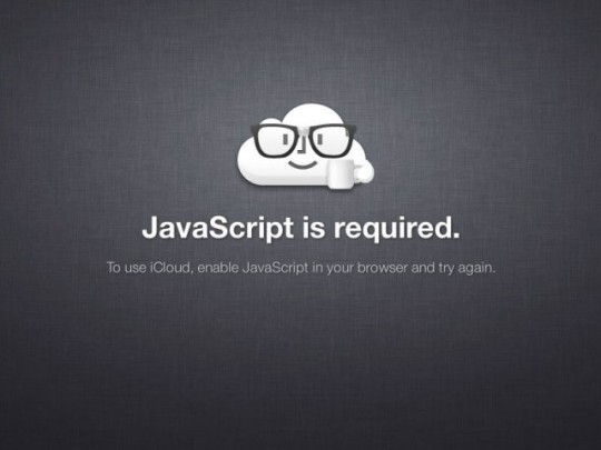 iCloud requires JavaScript