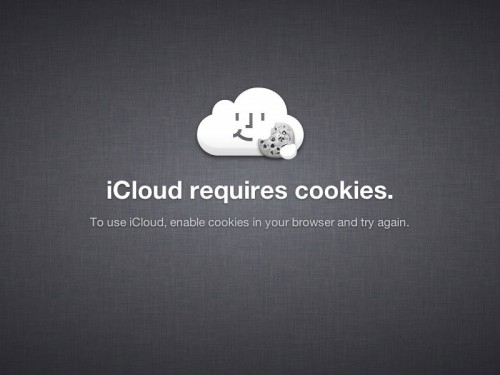 iCloud requires cookies