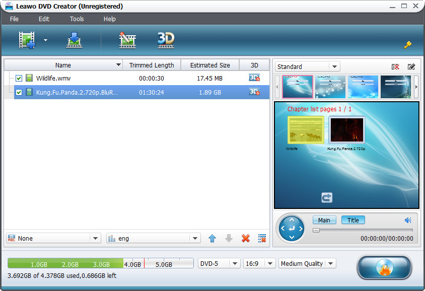 Putte bundt Tage med Leawo MP4 to DVD Creator - Convert MP4 to DVD & Burn MP4 to DVD