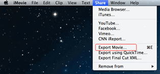 Exportar iPhone 5 películas de iMovie