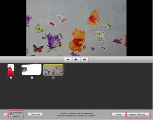 Mini-filmes para iPads importar para o iMovie