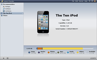 aplicación iPod a la computadora: Leawo iTransfer