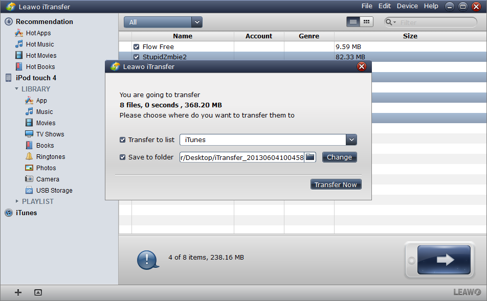 Transfer Settings Transfer Settings