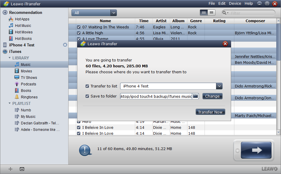 Transfer Settings Transfer Settings