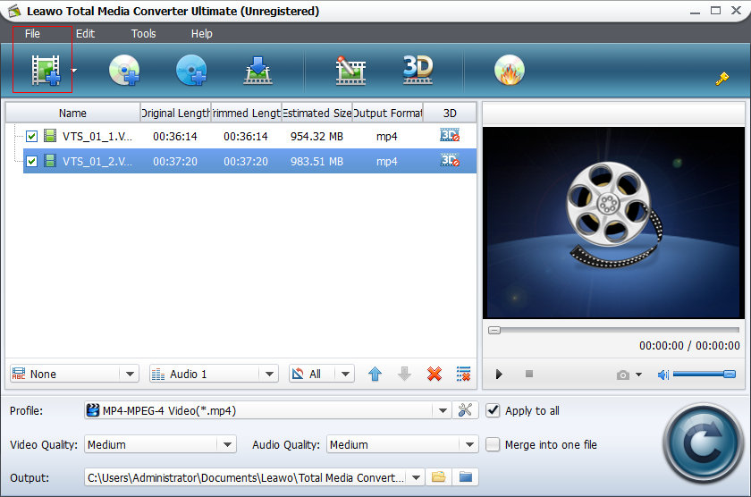 Run the Software and Load DVD Files Run the Software and Load DVD Files