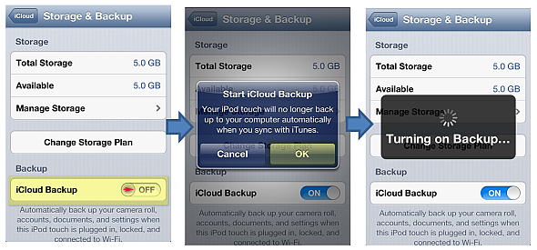 Back up iPhone to iCloud