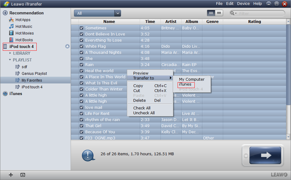 Choose Files and Start Transfer Choose Files and Start Transfer