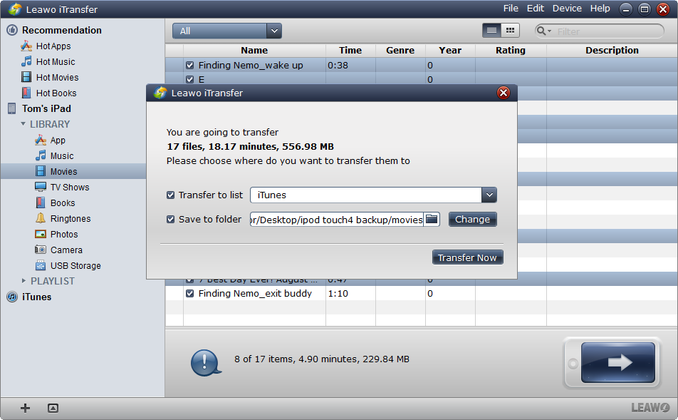 Transfer Settings Transfer Settings