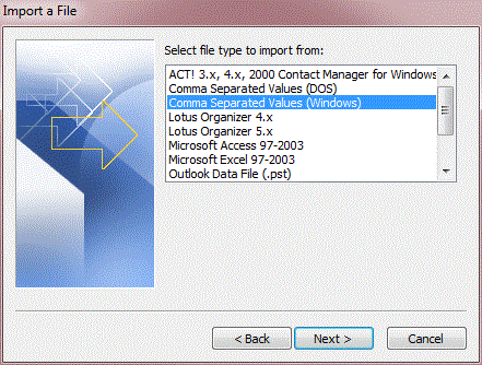 Import CSV to Outlook - 2