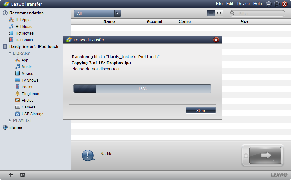 Transferring Apps with Leawo iTransfer Transferring Apps with Leawo iTransfer