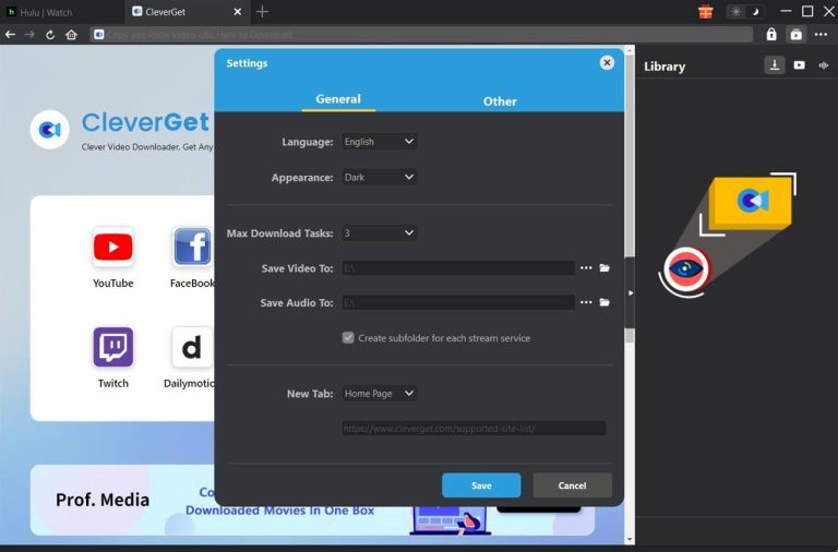 use o downloader inteligente do Hulu