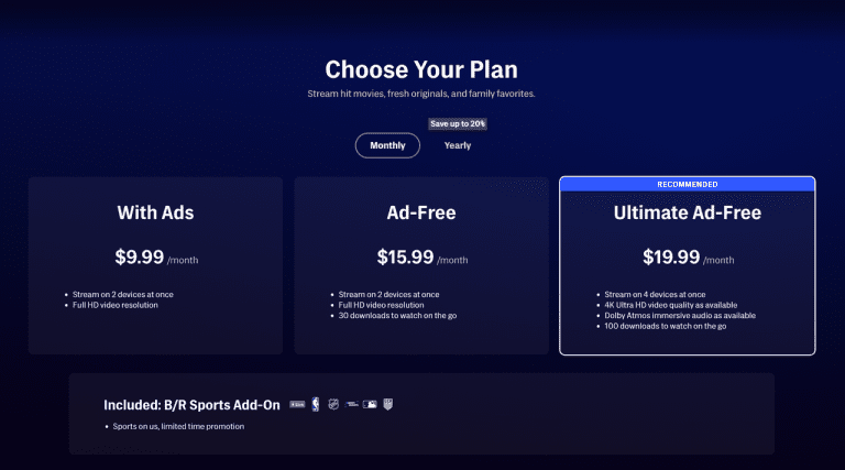 الاشتراك في خطط خالية من الإعلانات