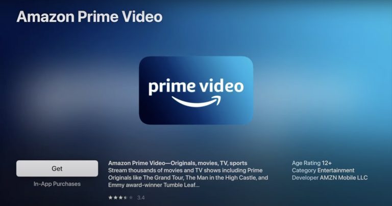 Amazon Prime Videos on Apple TV