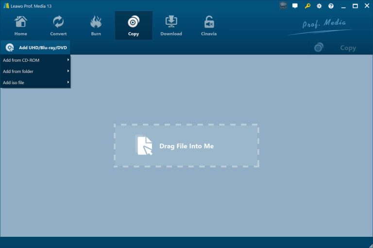 將藍光複製到 PC 新增藍光