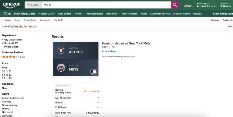MLB auf Prime ansehen