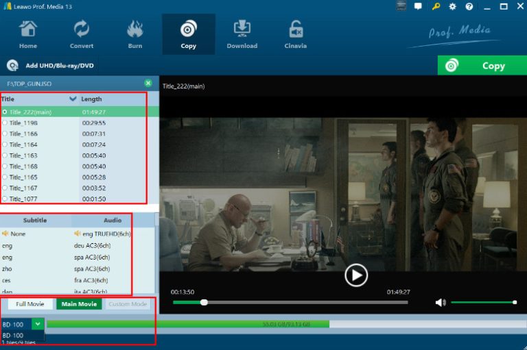 leawo-uhd-kopiermodus