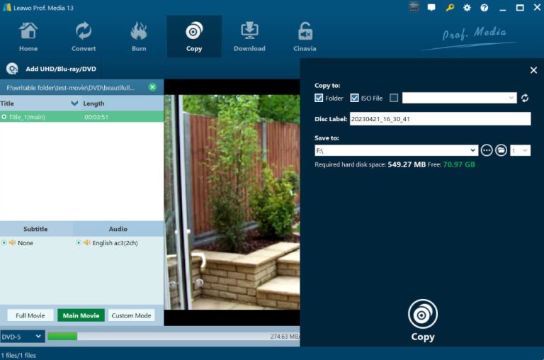 복사 모드와 함께 leawo 복사-모드-위드-레오워