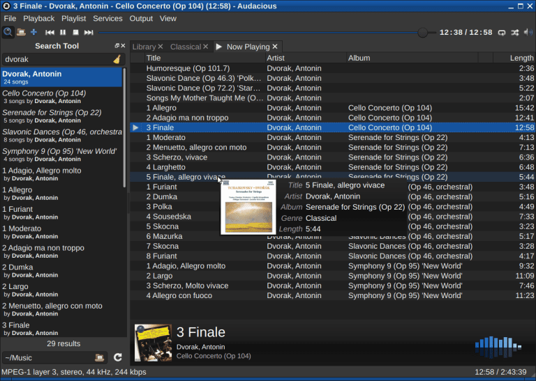 audio files player