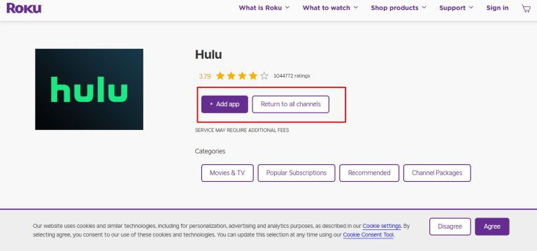 hulu on roku