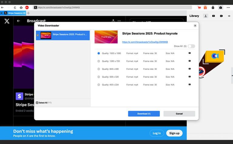 download twitter broadcast videos