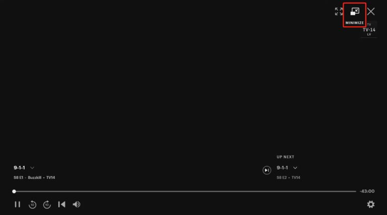 hulu picture-in-picture on pc icon