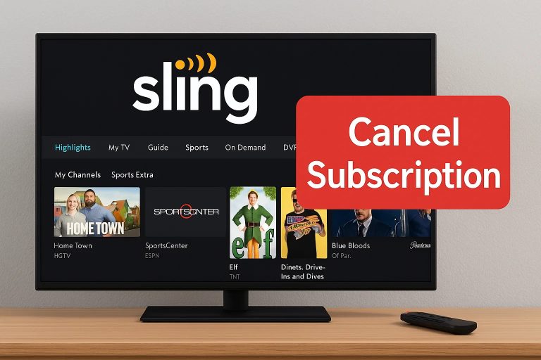 cancel sling tv through different channels