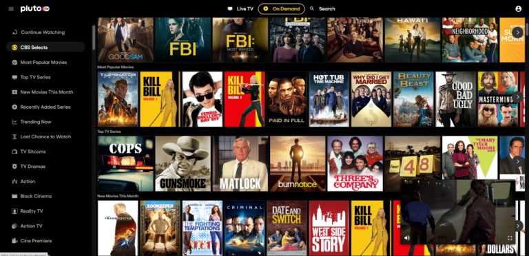 pluto tv content library