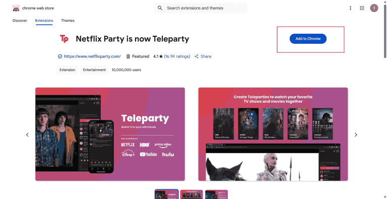 install-teleparty-on-chrome