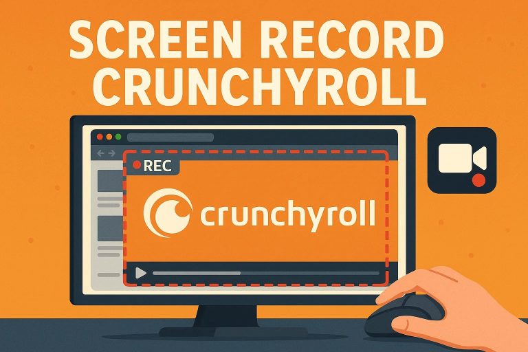 how to screen record crunchyroll