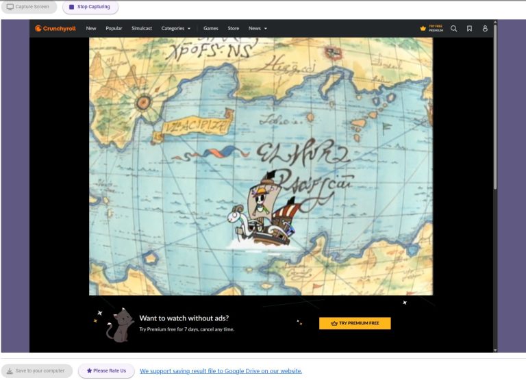record crunchyroll with chrome extension