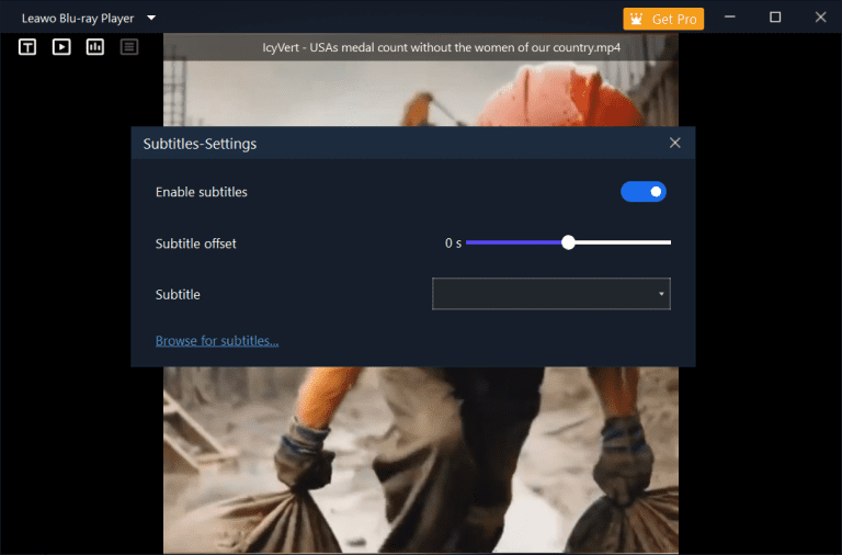 BDMV files menu