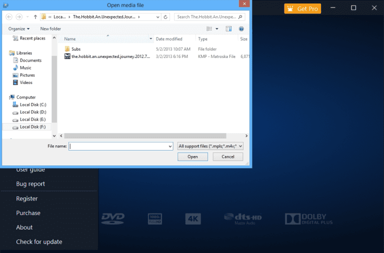 load BDMV files