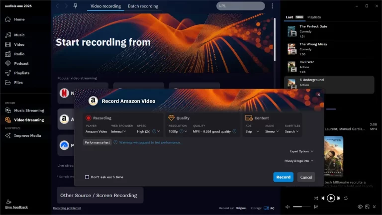audials-one-review-settings