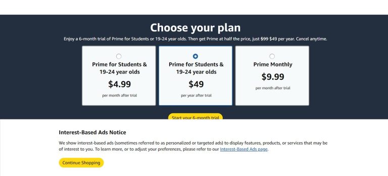 amazon prime for students
