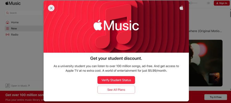 apple music student and apple tv+