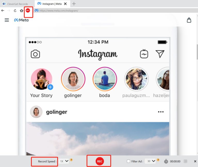 REC-steps-of-cleverget-recorder