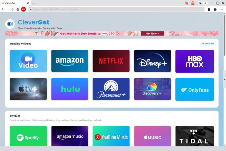 cleverget interface
