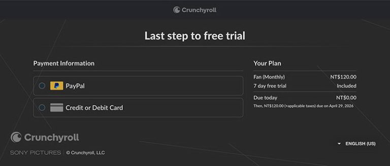 crunchyroll-free-trial-payment