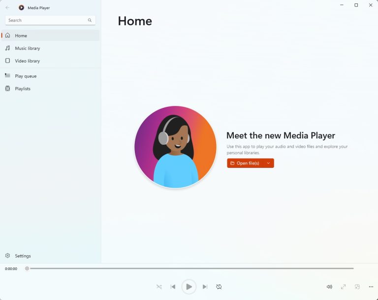 windows media player interface