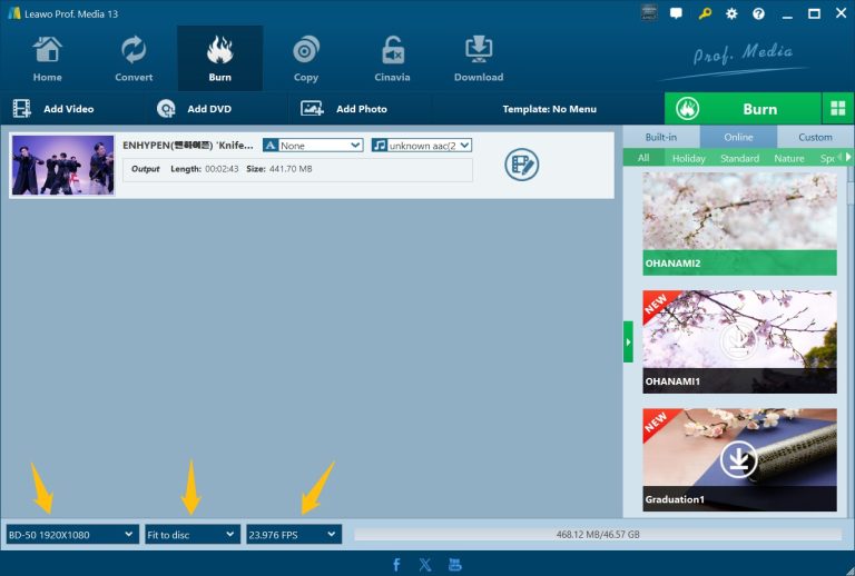 configure blu ray settings