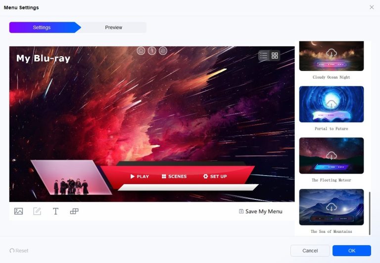 create a disc menu